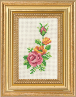 Rose og gule blomster 9x14cm