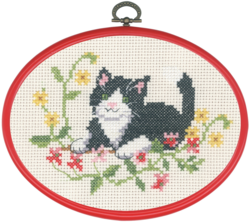 Svart katt m/5959/30 13x18cm