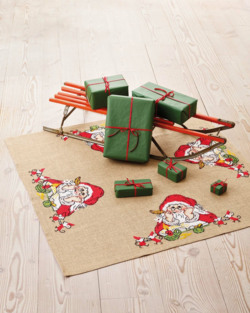 Julemand & mus 118x118cm