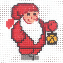 Santa with lamp 10x10cm