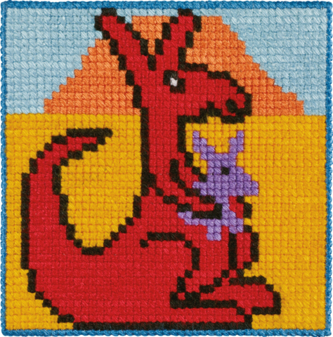 Kinderteppich Känguru 25x25cm