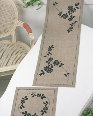 Schwarze Rosen 36x110cm