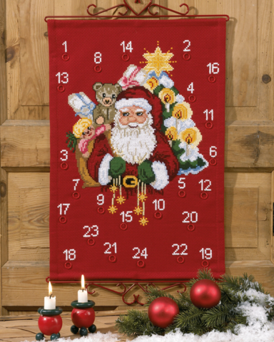 Weihnachtsmann mit Sack 60x40cm 5125/40