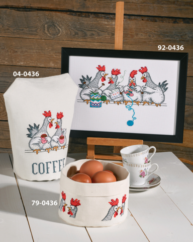 Hen chat coffee warmer 23x27cm