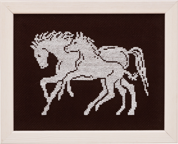 Cheval avec poulain 5381 17x22cm