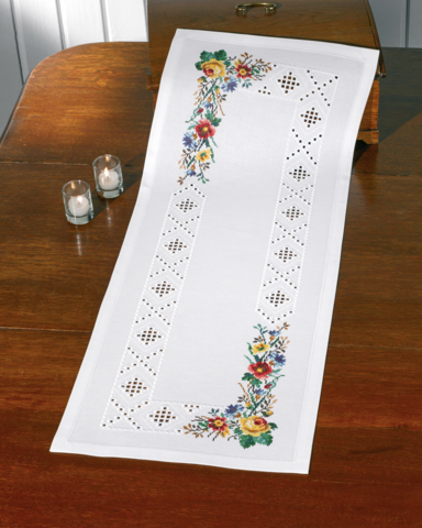 Hardanger/blommor 39x102cm