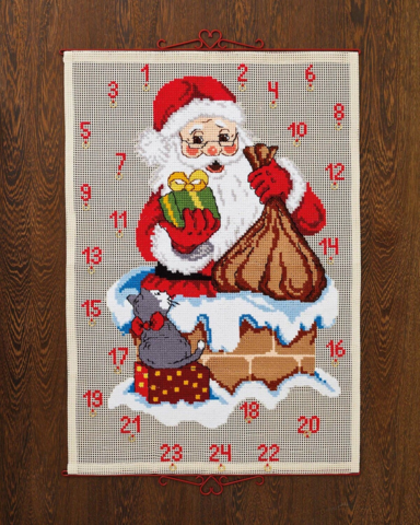 Weihnachtsmann im Schornstein B5125/80 80x115cm