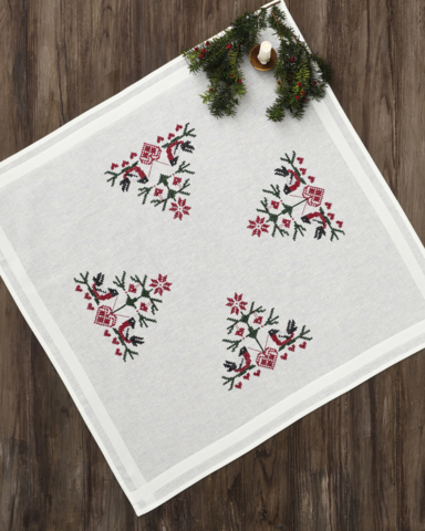 Oiseaux avec coeurs XXX 80x80cm