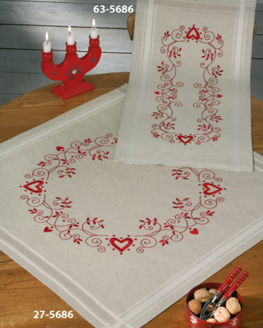 Kerst in rood 40x80cm