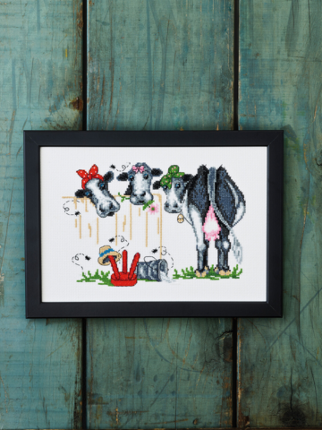 Wundernde Kühe 29x20cm