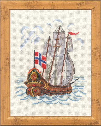 Skib Norsk R5352     21x26cm