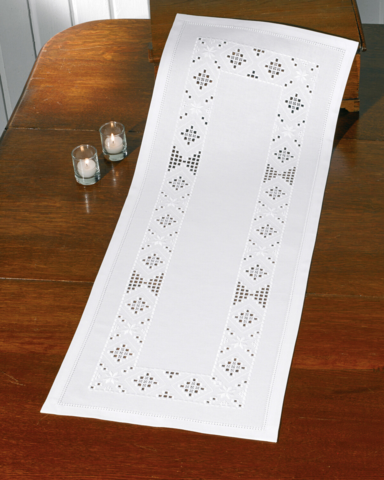Hardanger wit 39x102cm