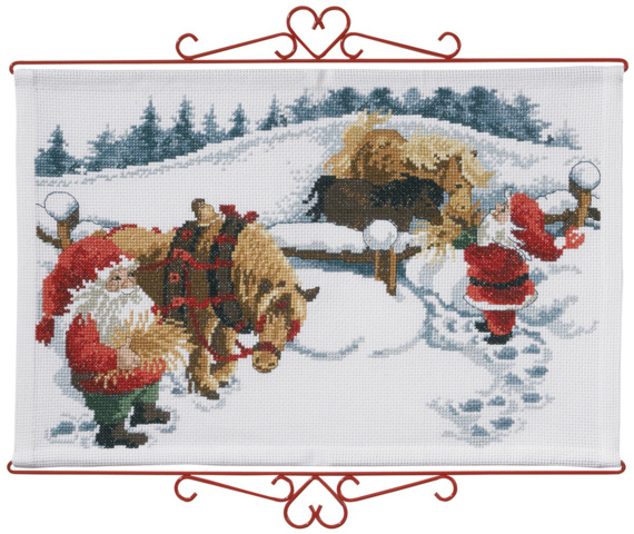 Carrozza con cavalli B5125/60 60x38cm