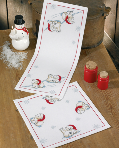 Isbjørn på is 24x62cm