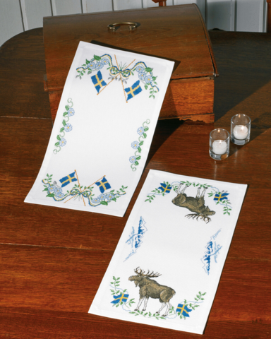 Bandera Saludos desde Suecia 25x48