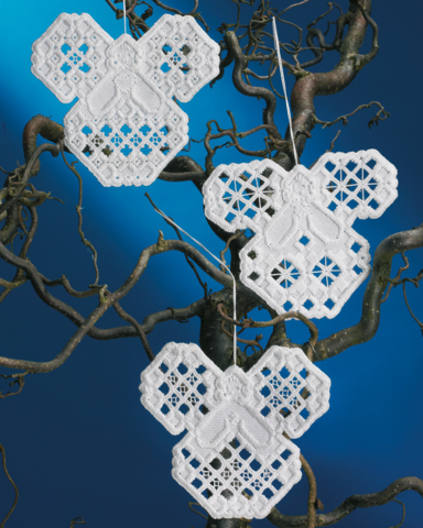 Weihnachtsengel Hardanger 10x11cm
