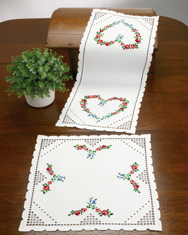 Corazón Hardanger 29x69 cm