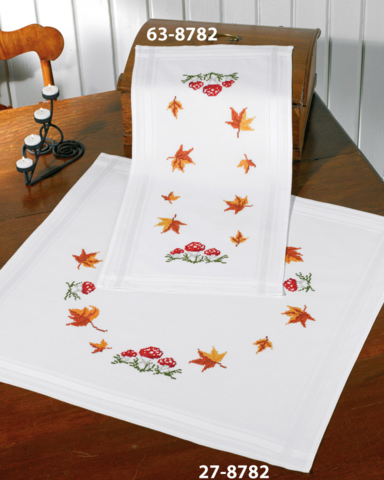 Champignons et feuilles 40x80cm