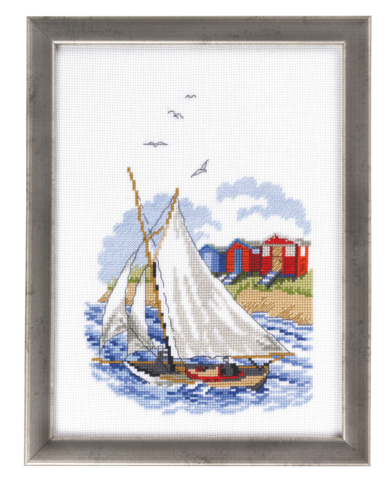 Segelfartyg mot land 21x29 R5365