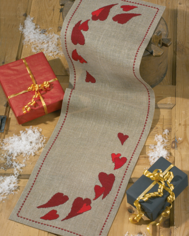Hearts for Christmas 33x115cm