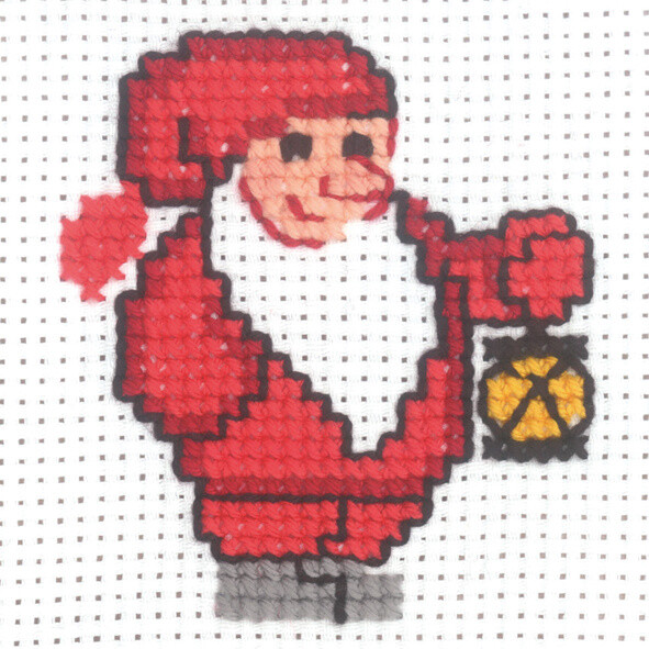 Papá Noel con lámpara 10x10cm