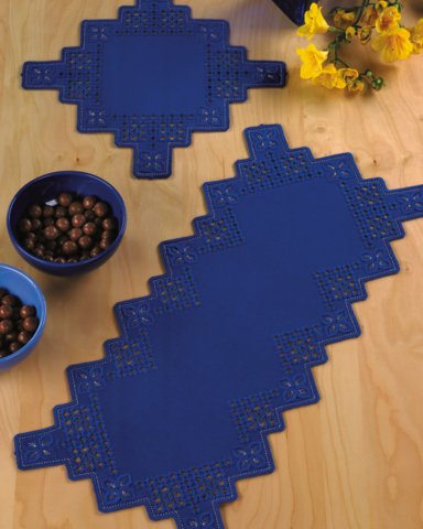 Hardanger blu scuro 28x60 cm